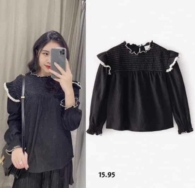 Áo sơ mi zara kid bánh bèo