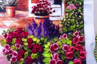Tranh thêu ruy băng 150x75cm