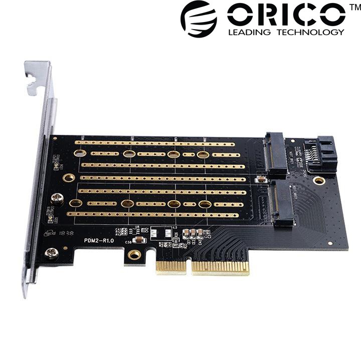 Adapter Orico PDM2 gắn SSD M.2 NVMe và SATA cho máy tính bàn MA08 MA02