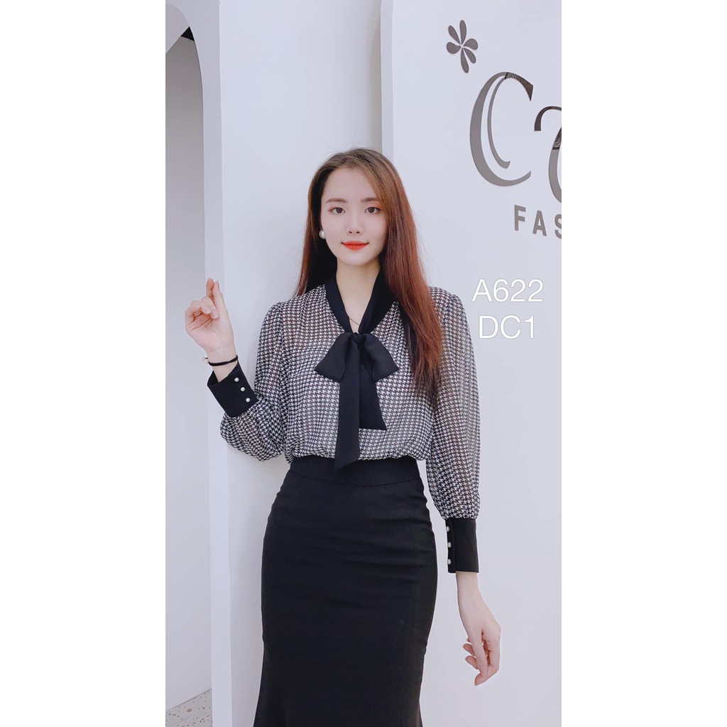 Áo Sơ Mi Nữ Cao Cấp Công Sở Đẹp -LELY- A622 - Áo Sơ Mi Zic Zắc Tay Bo