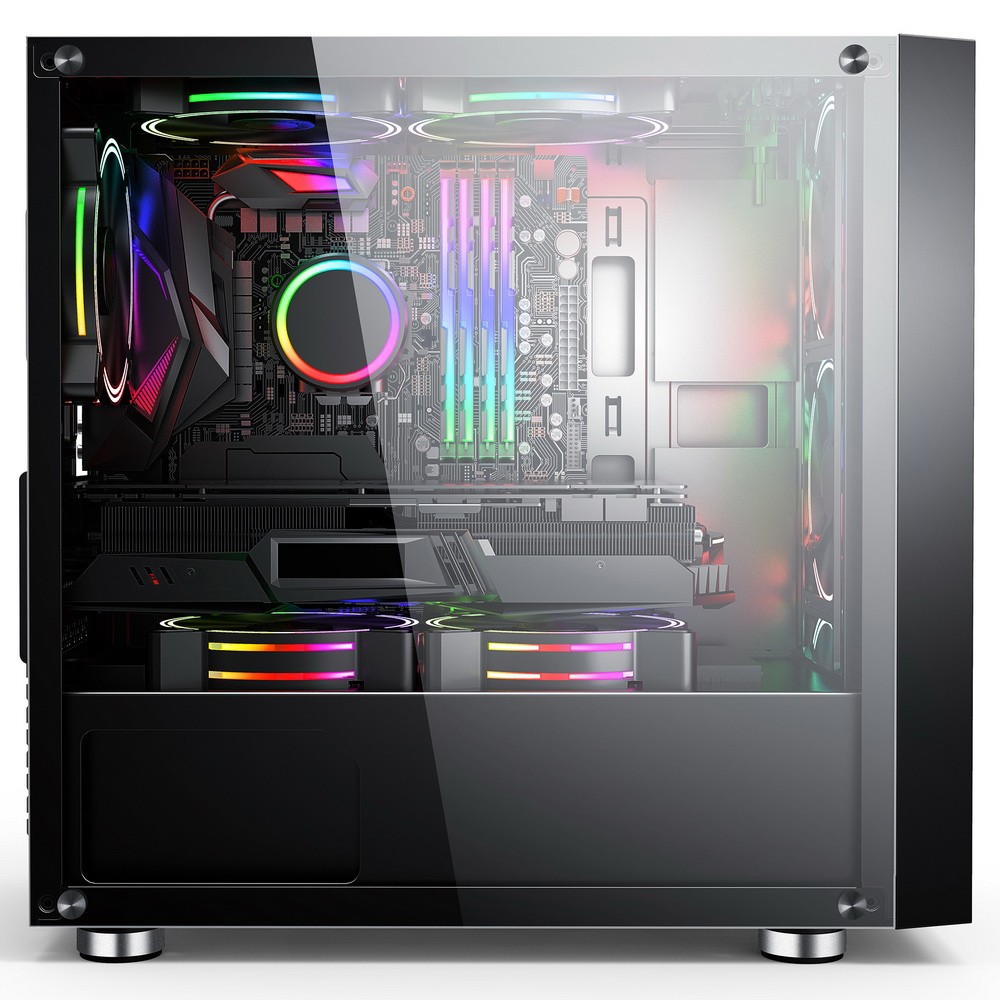 Vỏ case máy tính Xigmatek Gemini | Kính cường lực | Hỗ trợ lắp main M-ATX, RGB STRIP