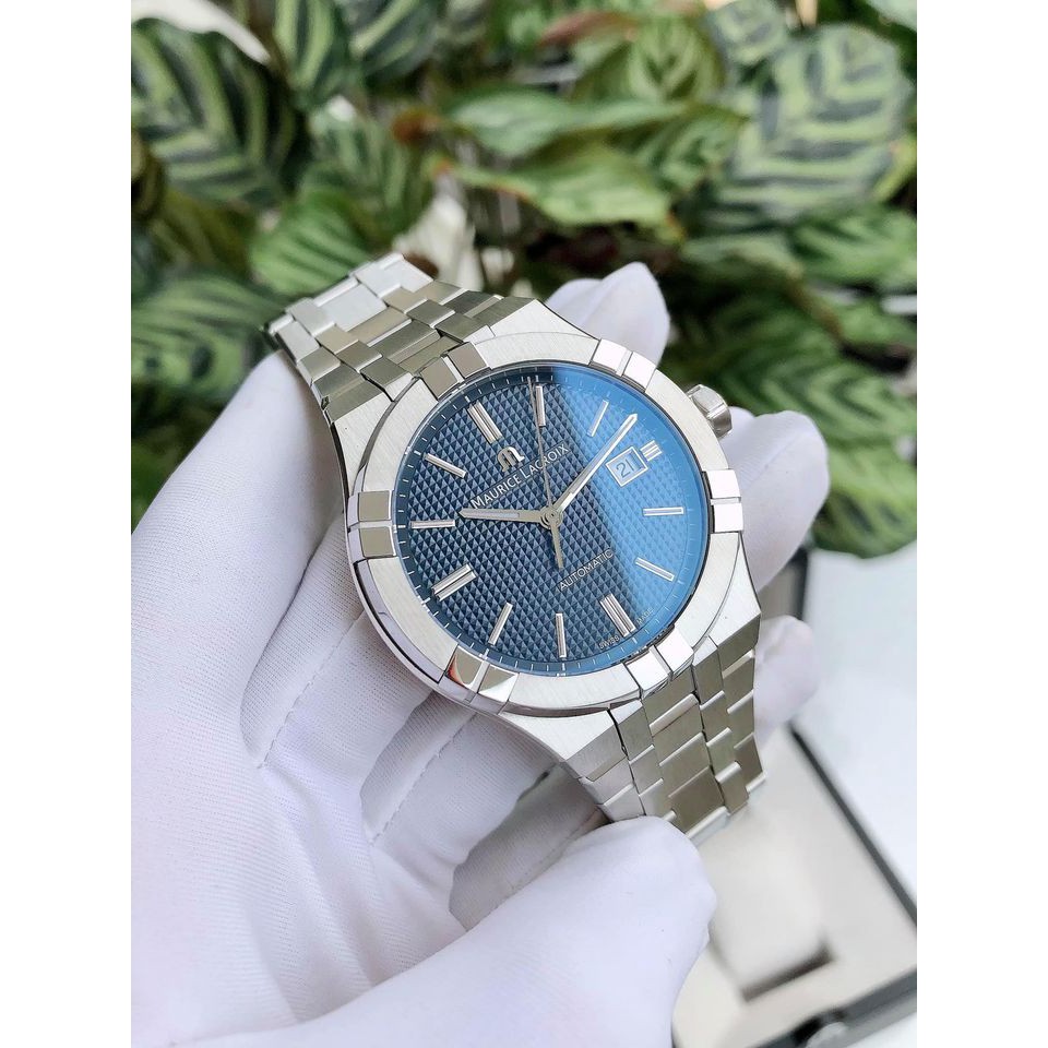 Đồng hồ nam Maurice Lacroix Aikon Blue Steel AI6008-SS002-430-1- Automatic - Kính Sapphire phủ chống lóa