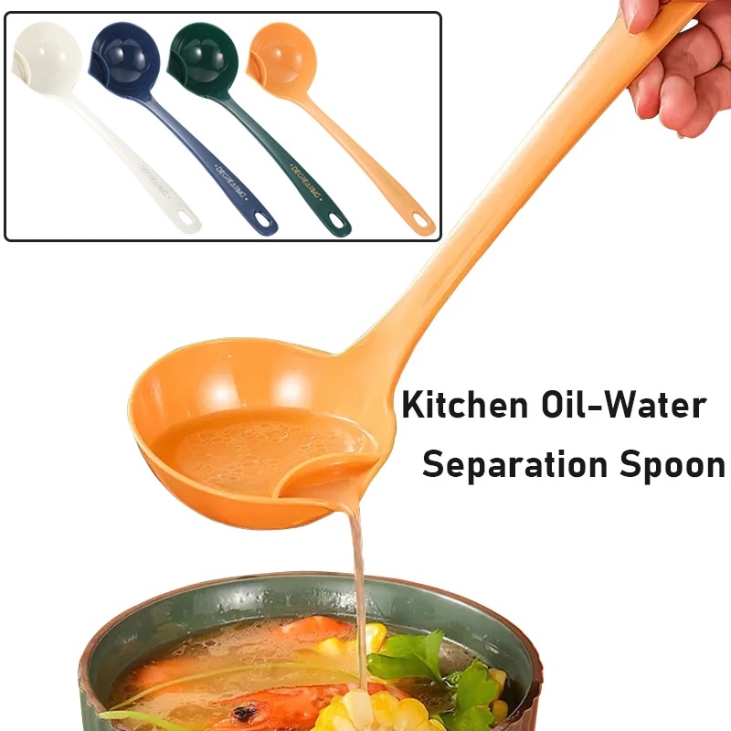 Muỗng Lọc Dầu Thiết Kế Tay Cầm Dài Tiện Dụng Cho Nhà Bếp