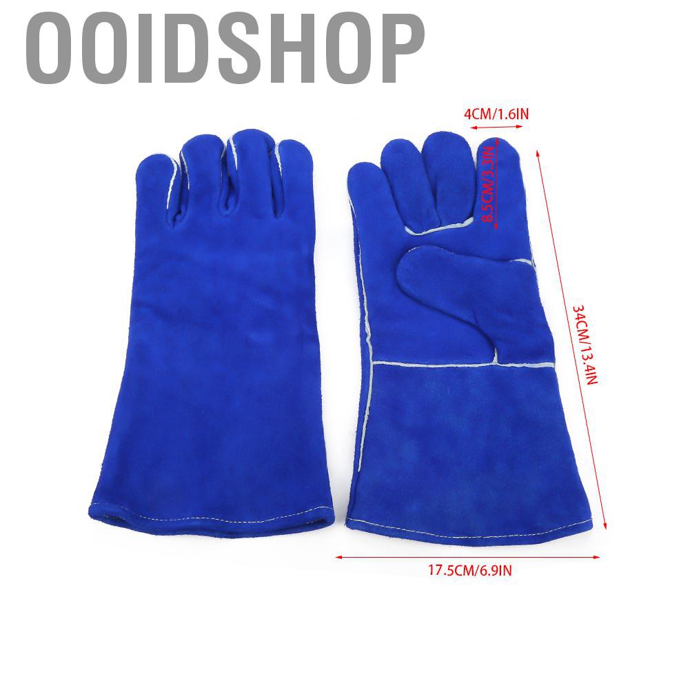 1 Đôi Găng Tay Cách Nhiệt Màu Xanh Dương Cho Thợ Hàn