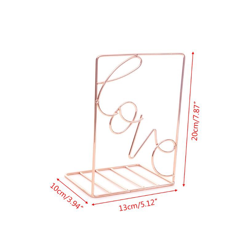 2 Giá Sách Để Bàn Hình Trái Tim Bằng Kim Loại