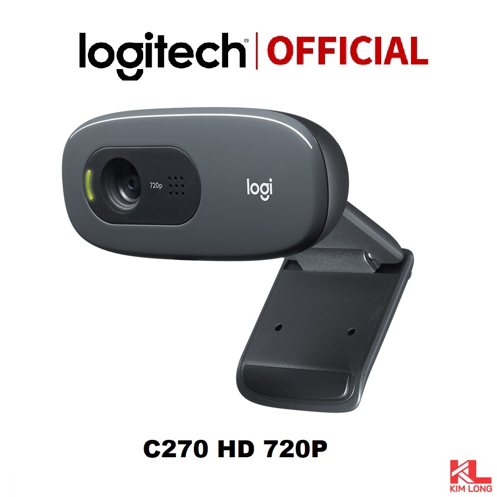 Webcam Logitech C270 HD 720P - 55 độ, mic giảm ồn, tự động chỉnh sáng, chụp ảnh 3MB, phù hợp PC/ Laptop