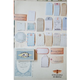 HỘP STICKER LABEL 60 MIẾNG- mẫu SHABBY CHICK