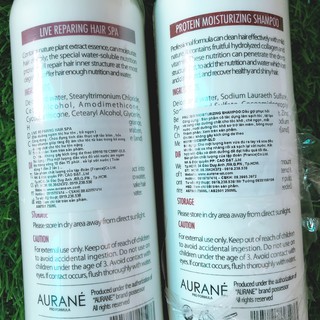 Bộ dầu gội hấp Aurane Protein Moisturizing 750mlx2