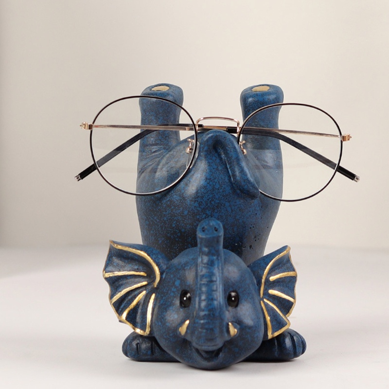 Đồ trang trí Chú Voi Bằng Resin Dễ Thương Dùng Trang Trí Mắt Kính