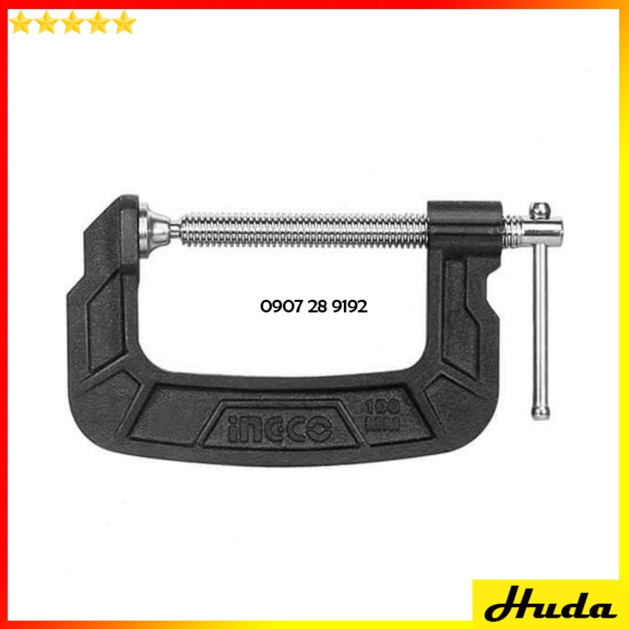 Cảo chữ C chữ G 100-150mm (4-6inch) dùng kẹp cố định sắt gỗ Total Ingco lực kẹp chịu lực tốt