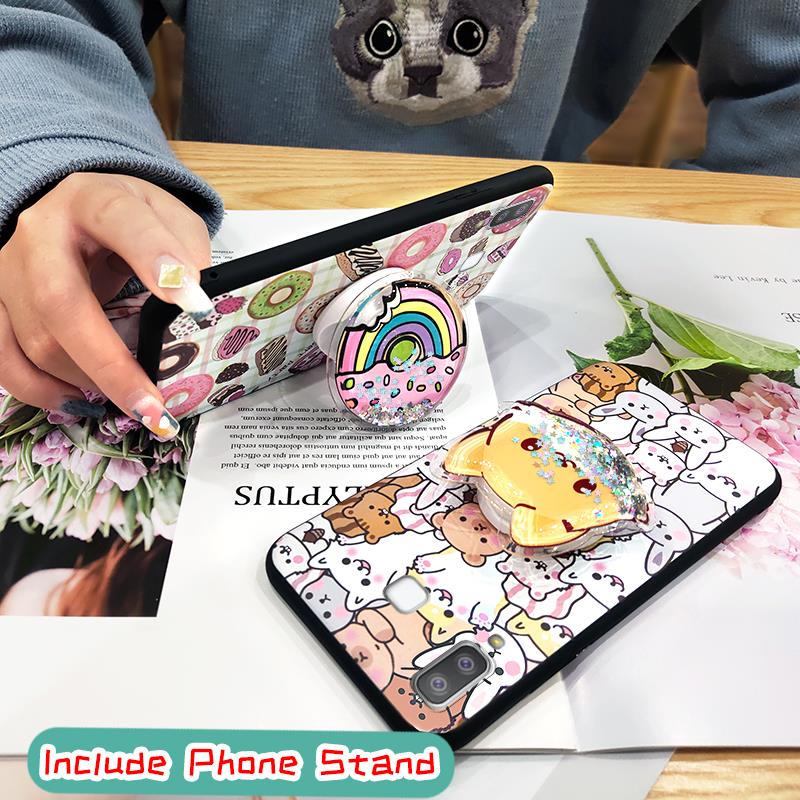 Ốp điện thoại có giá đỡ hoạt hình chống nước bảo vệ toàn diện cho Samsung Galaxy A9 Star / A8 Star / SM-G8850