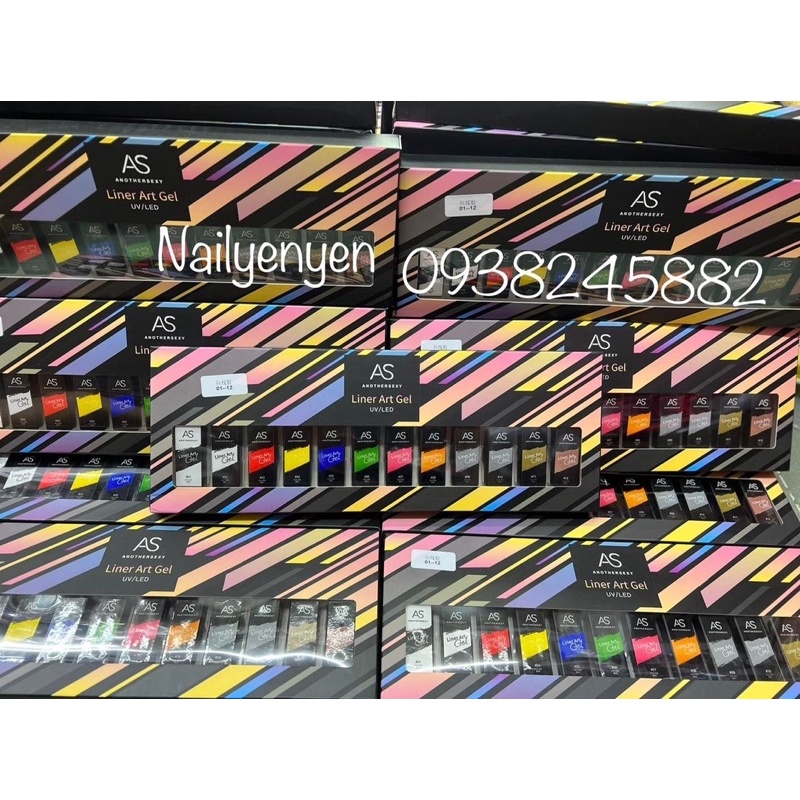 set cọ nét gel AS 12 màu