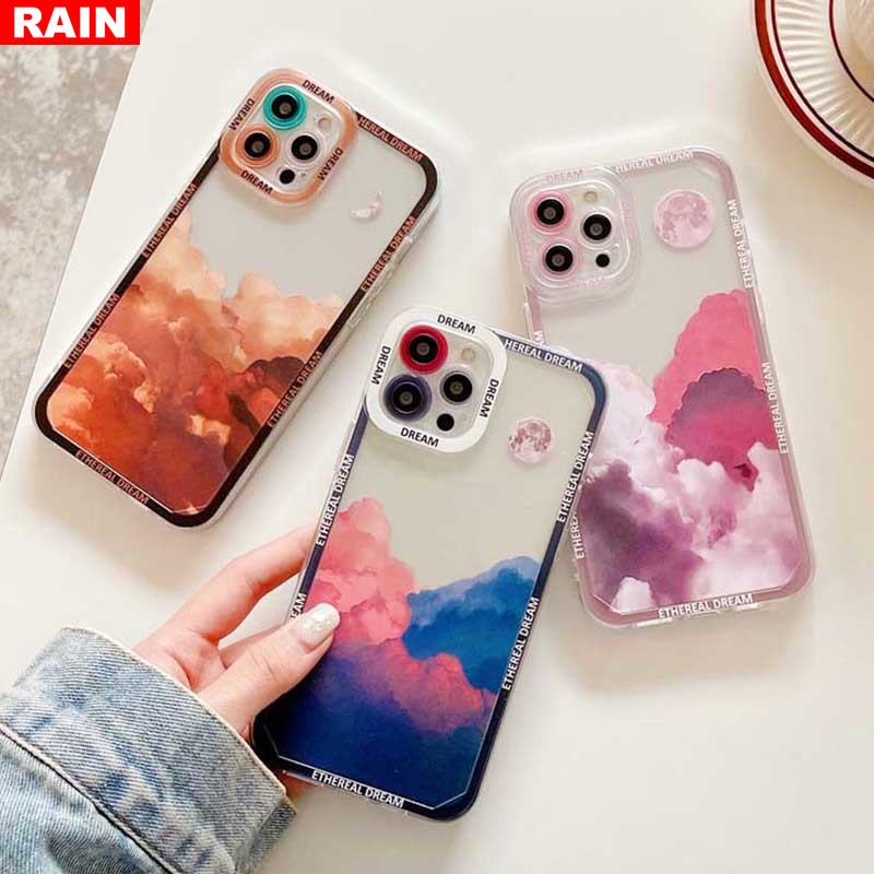 Ốp Điện Thoại Dẻo Trong Suốt Họa Tiết Hoàng Hôn Cho OPPO A16 A95 A54 A15 A74 A5S A12 A7 A3S A31 A37 A53 A92 A52 F11 Reno 7 Reno6