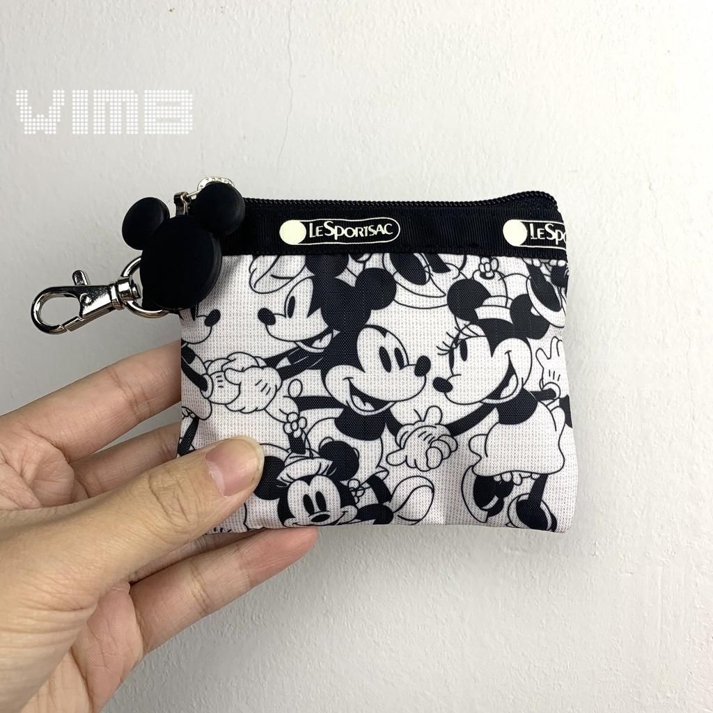Túi lưu trữ 【lesprortsac snoopy mickey zero ví đựng thẻ đựng chìa khóa】