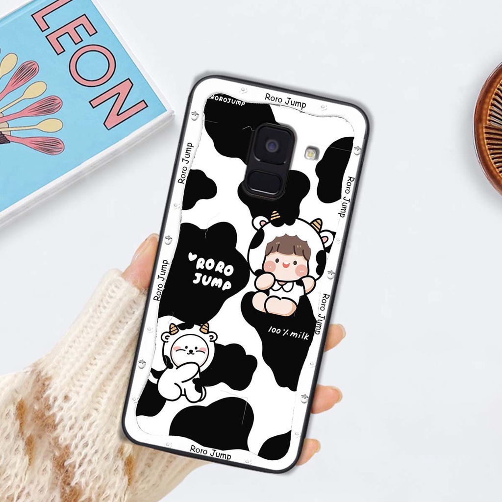 Ốp lưng Samsung A8 2018 / A8 Plus / A8+ in hình gấu cute,bò sữa 3D cute dễ thương bảo vệ điện thoại.