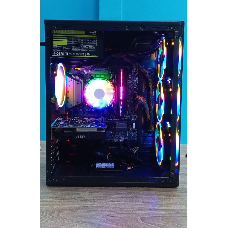 Bộ PC Gaming i3-9100f/ main motar / ram 8 tản led/ ssd256 /nguồn vs plus 500w/4 fan led /case | BigBuy360 - bigbuy360.vn