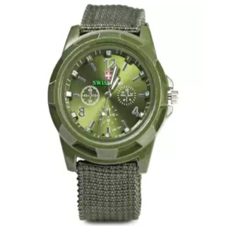 Đồng hồ nam GEMLUS ARMY dây vải dù thể thao phong cách thời trang (xanh rêu)