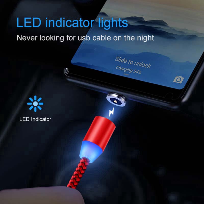 Dây cáp sạc nhanh đầu usb và type c có đèn led thích hợp cho Iphone Android