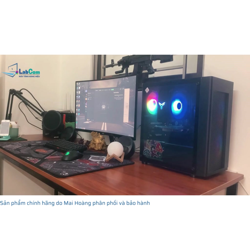 Vỏ case máy tính Xigmatek Aero Micro-ATX, ITX Màu đen kèm sẵn 2 Fan và không kèm Fan | Mặt hông trái kính cường lực | BigBuy360 - bigbuy360.vn