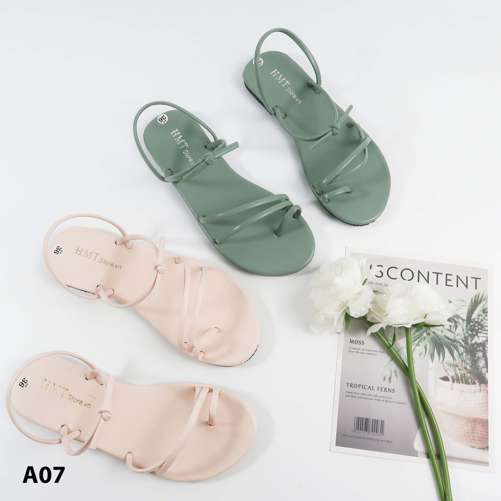 Sandal xỏ ngón xinh xắn cho nữ HMTShoes A07