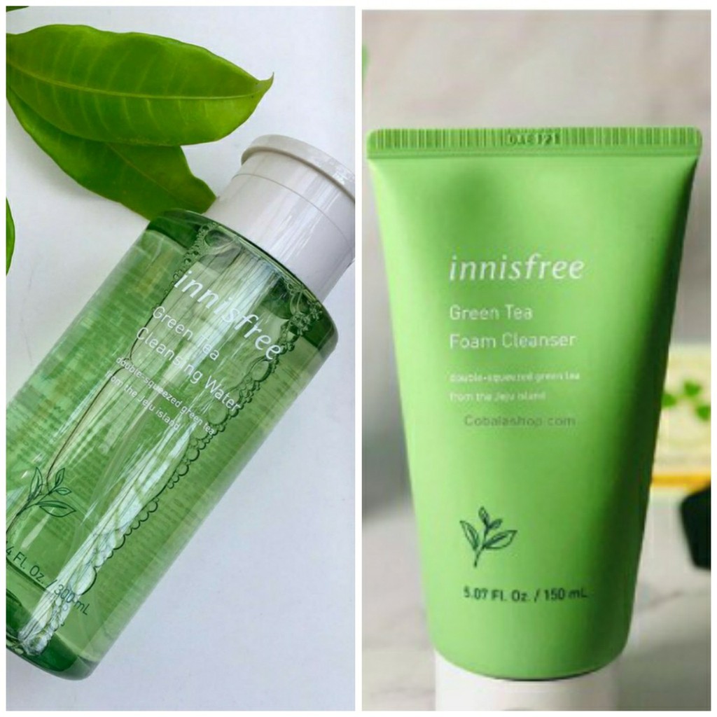 [L&amp;V] COMBO Nước Tẩy Trang Trà Xanh INNISFREE 300ML và Sữa Rửa Mặt Trà Xanh INNISFREE 150ML