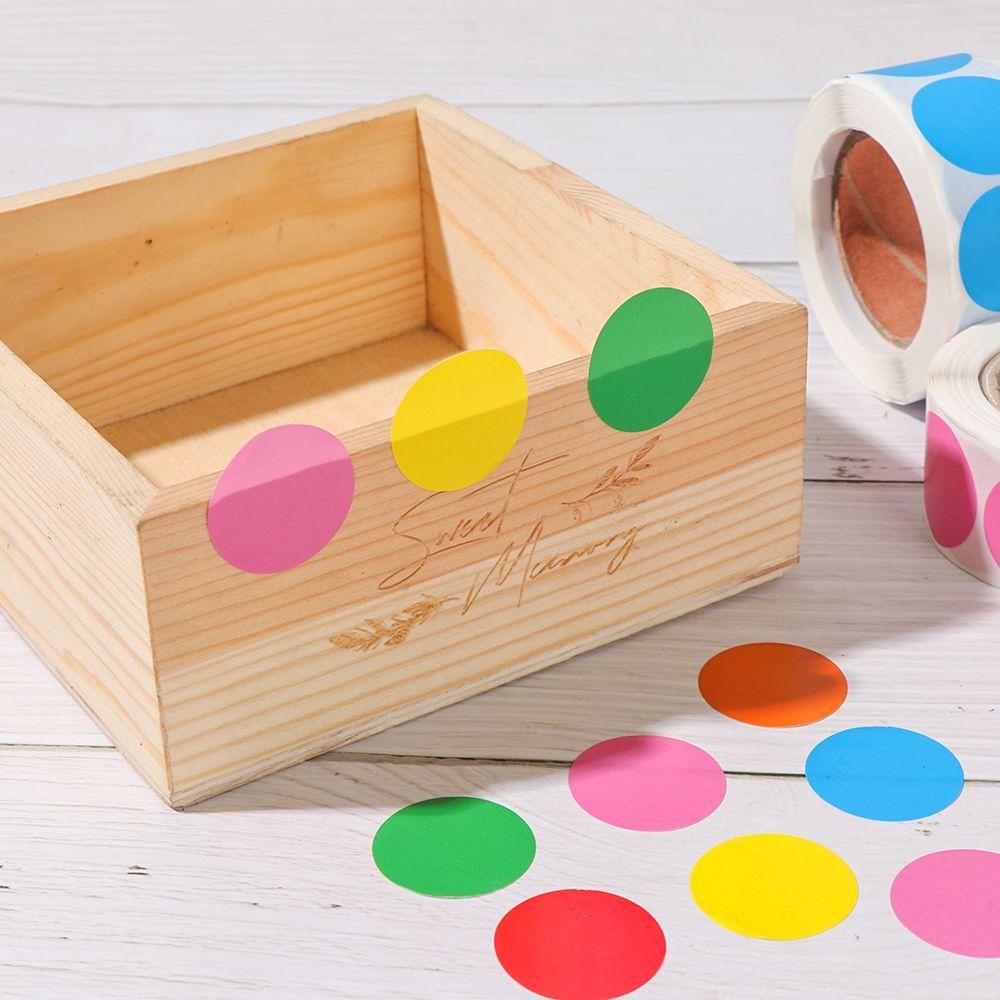 Cuộn 500 Nhãn Dán Trang Trí Nhiều Màu Sắc