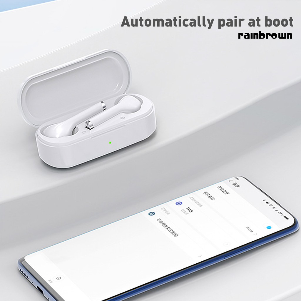 Tai Nghe Bluetooth 5.0 Âm Thanh Siêu Trầm Điều Khiển Cảm Ứng / Rej / Tw12