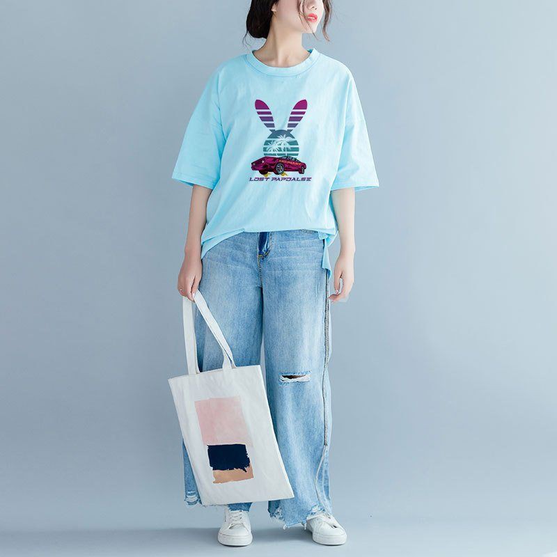 Áo Thun Tay Lỡ In Lost Papdalse Unisex Freesize Dưới 75kg ATIN65 | BigBuy360 - bigbuy360.vn