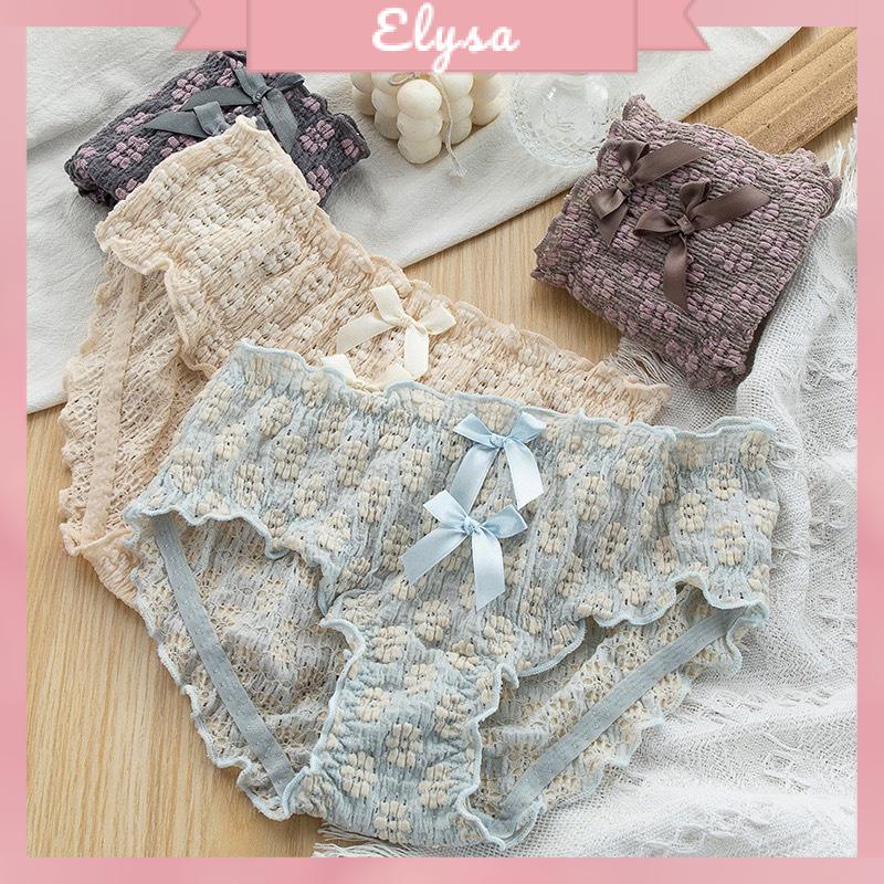 Quần Lót Nữ 4D Ren Nhúm Ngàn Hoa Xinh Xắn, Kháng Khuẩn Cao Cấp QL18