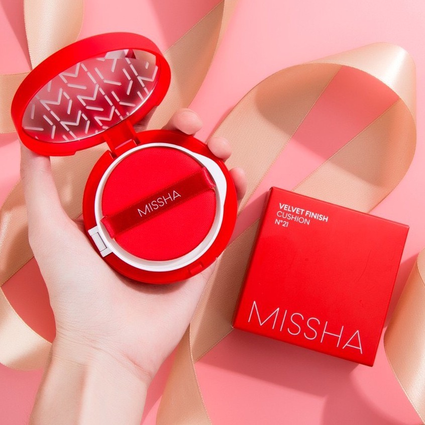 Phấn Nước Mềm Mịn MISSHA Velvet Finish Cushion SPF50 PA+++ - Vỏ đỏ | BigBuy360 - bigbuy360.vn