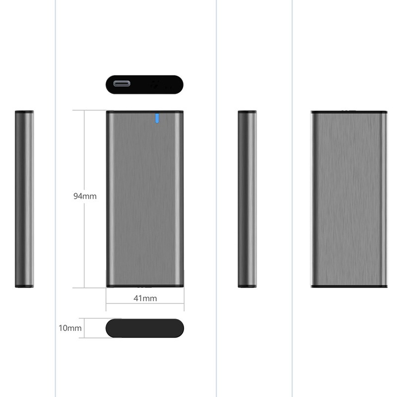 Hộp Đựng Ổ Cứng M.2 Ngff Ssd Chuyển Đổi Sang Usb 3.1 Ốp | BigBuy360 - bigbuy360.vn