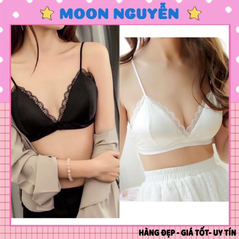 Áo lót nữ, áo bra Satin lụa trơn bóng hai dây sexy 263