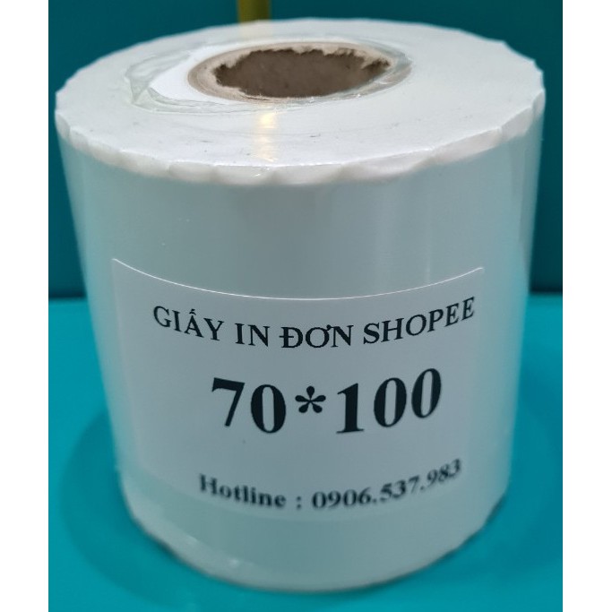 300 tờ giấy A7 in tem đơn hàng phiếu vận chuyển shopee và TMĐT tự dán 70x100mm dành cho máy in nhiệt