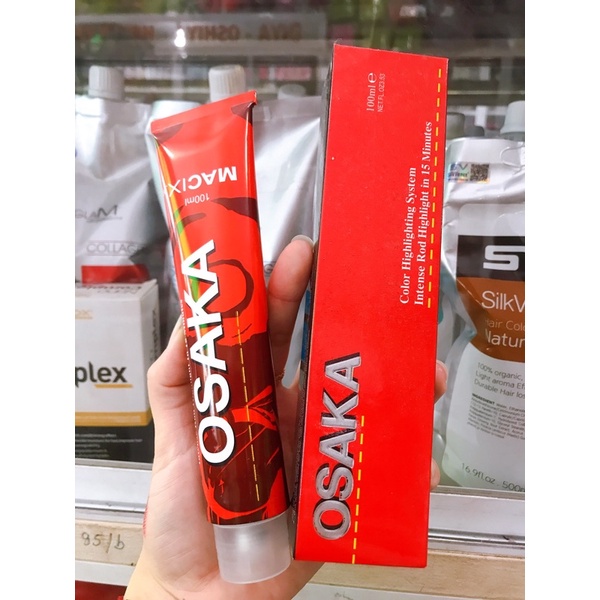 😎FREESHIP Thuốc nhuộm osaka 100ml tặng oxy trợ nhuộm và bao tay  tuýp 100ml hộp màu đỏ ,Lên màu chuẩn xinh , giữ màu bền