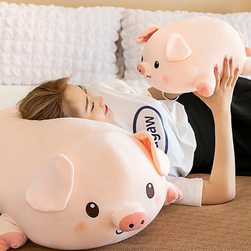 40-80cm Kawaii Piggy Plush Toy Animal Pink Pig Soft Big Pillow Buddy Cushion Valentine's Christmas Gift For Kid Girl