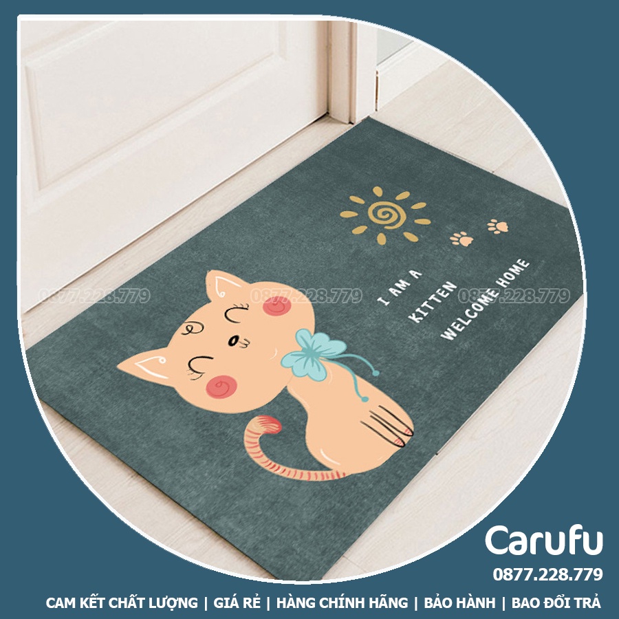 Thảm lau chân dễ thương chống trượt cao cấp giá rẻ cho phòng khách phòng ngủ nhà bếp size 40x60cm