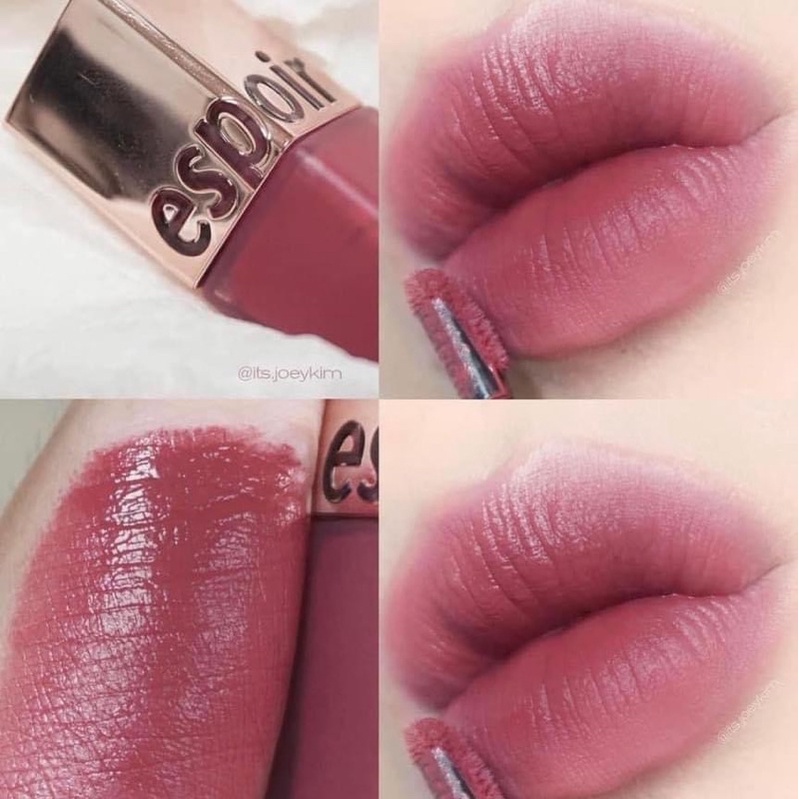 SON KEM ESPOIR COUTURE LIP TINT VELVET & SHINE - CALM IN MAUVE - BUTTERNUT - NUTTY - VAMPI