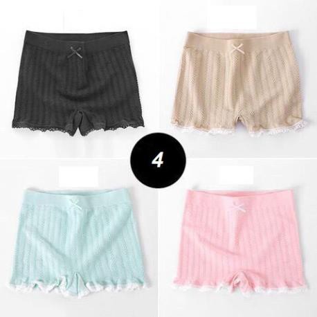 Quần mặc váy gân co giãn 4 chiều (túi zip)