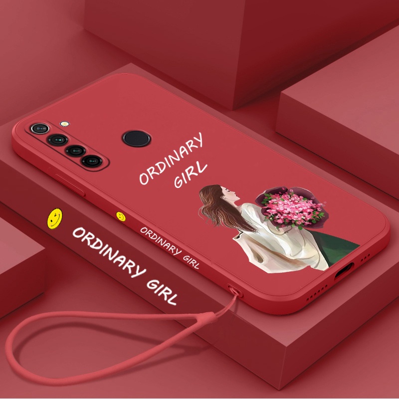 Ốp Điện Thoại TPU Dẻo Họa Tiết Hoa Xinh Xắn Kèm Dây Đeo Cho realme 5 5i 5 pro 6 6i 6 pro c3