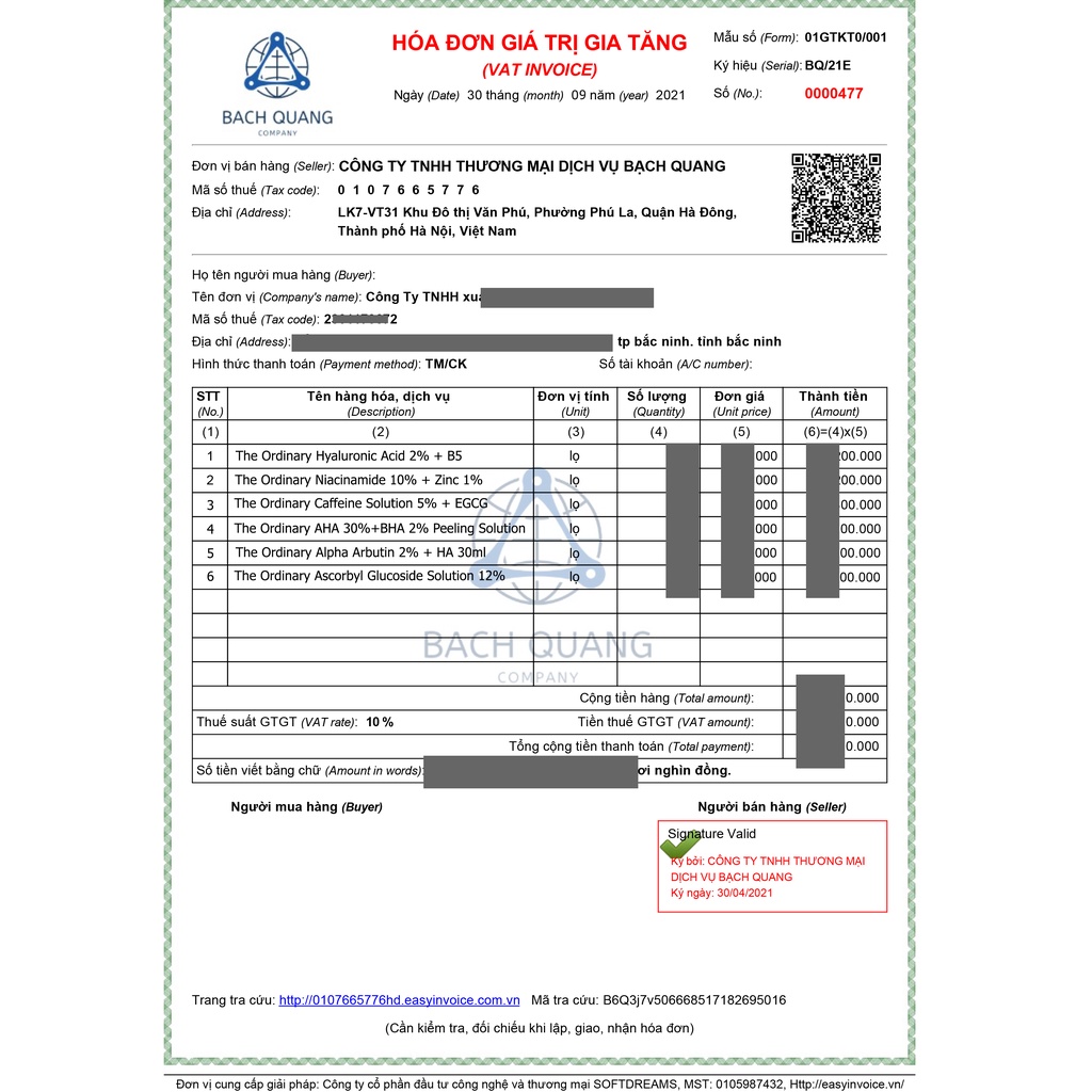 Serum The Ordinary BÁN CHẠY NHẤT  - Zinc 1%, B5, Caffeine, AHA, Alpha, Glucoside HÀNG CHÍNH HÃNG 2021