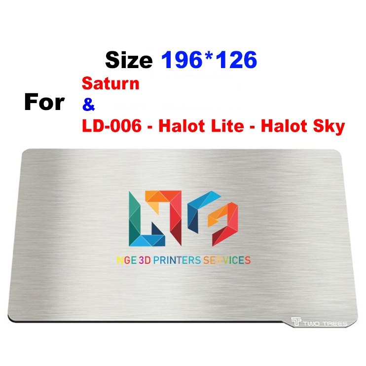 Tấm mặt bàn thép từ tính linh hoạt cho máy in 3d Resin Saturn, LD-006, Halot Lite, Halot Sky size 196x126mm