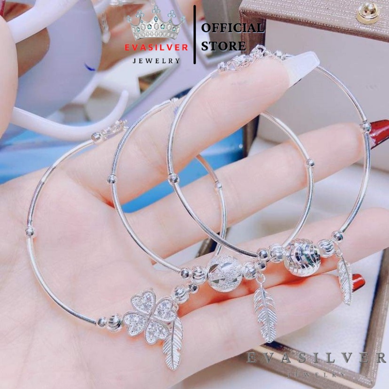 Vòng tay nữ bạc ta phong cách mạnh mẽ cá tính - Trang sức bạc Evasilver