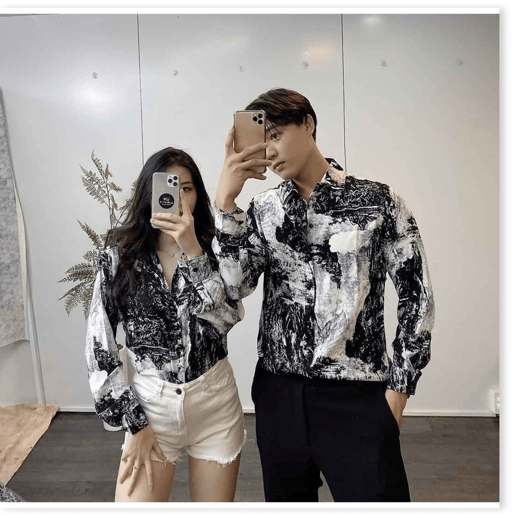 Áo Sơ Mi Nam Tay Dài Vải Lụa Co Dãn Nhiều Sọc Dọc Họa Tiết Nhẹ MS03 &lt;3 HP