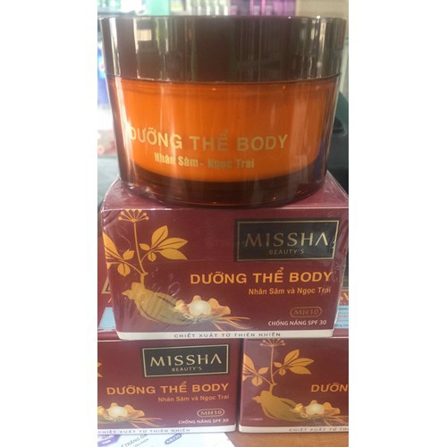 Dưỡng Thể Body Trắng Da Missha Nhân Sâm và Ngọc Trai 150g