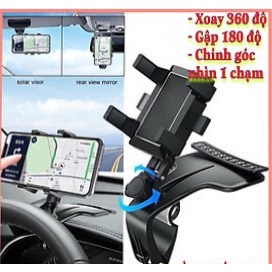 Giá đỡ điện thoại ô tô Car phone holder kẹp trên xe hơi xoay 360 độ chống rung treo đa điểm trên taplo,gương chiếu hậu