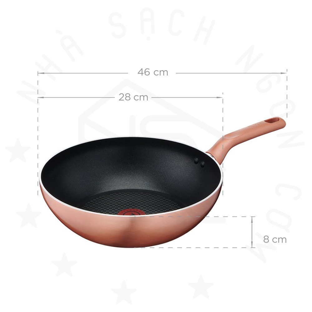 [Hộp quà] Combo chảo chống dính đáy từ Tefal Cook &amp; Shine 3 món (chảo chiên 24cm, chảo sâu 28cm, sạn)