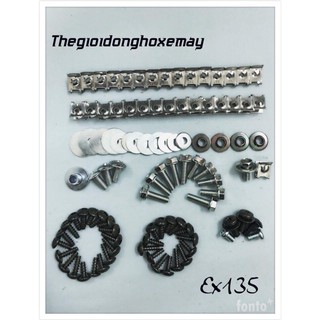 Bộ ốc vỏ nhựa xe máy exciter 135