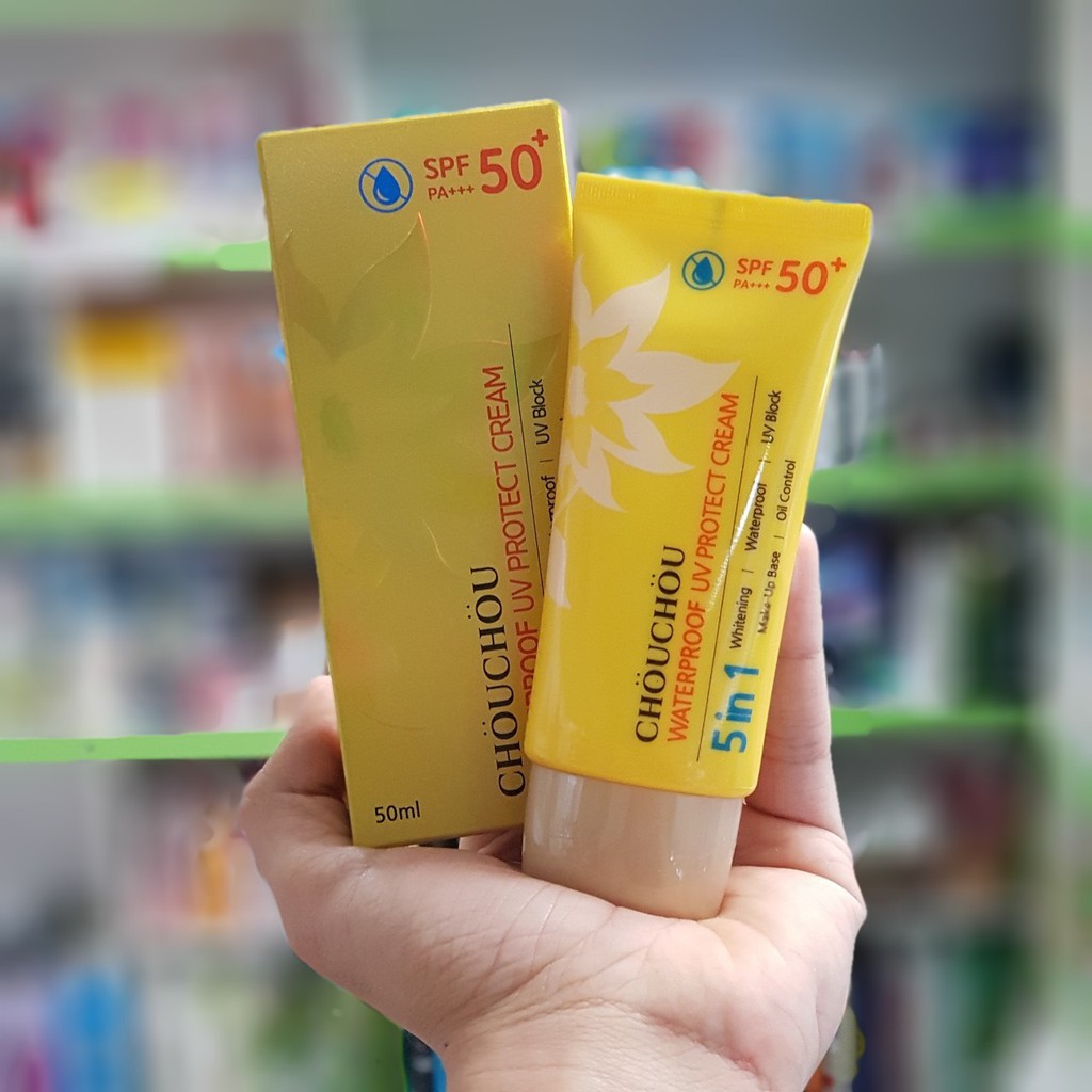 Kem Chống Nắng Chou Chou Waterproof UV Protect Cream SPF50+ PA+++ (50ml) Hàn Quốc - Chống Nắng, Chống Thấm Nước Hiệu Quả | BigBuy360 - bigbuy360.vn