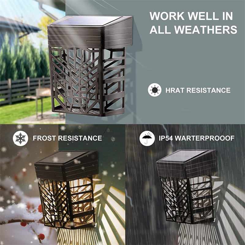 Đèn Led Hàng Rào Năng Lượng Mặt Trời 2 Chế Độ Tự Động Bật / Tắt Chống Thấm Nước Trang Trí Sân Vườn