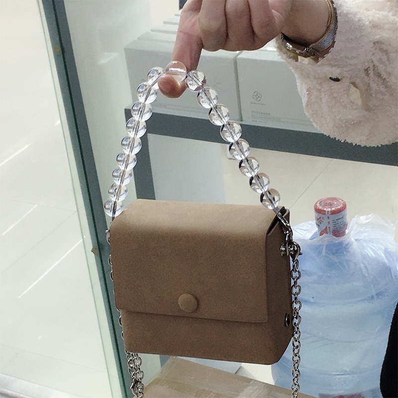 Túi Xách Đeo Chéo Đính Ngọc Trai Hình Vuông GYLXB253